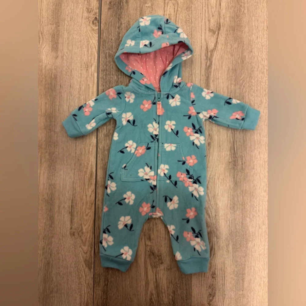 Floral Blue Kids One Piece